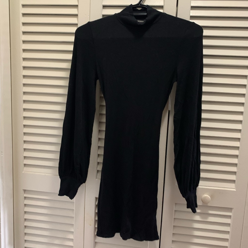 NEW! black long sleeve turtleneck dress